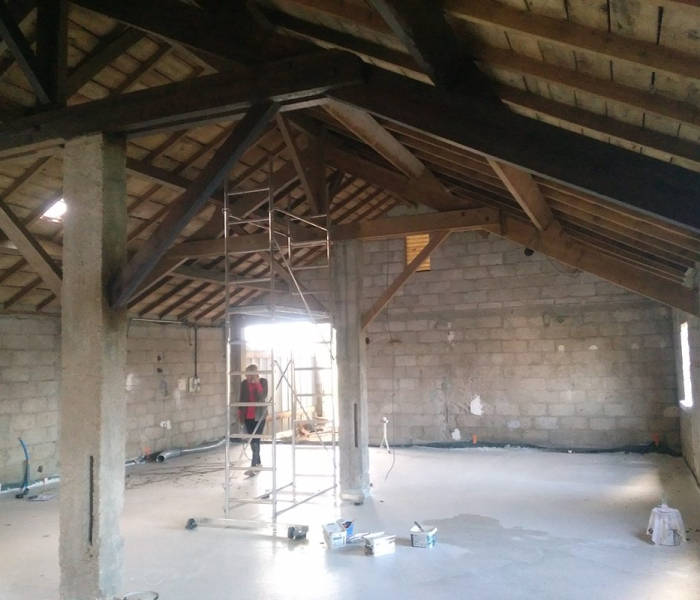 Réaménagement d'une grange en placostil